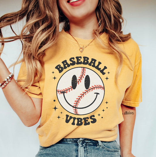 Baseball Vibes Smiley