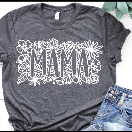 MAMA White Floral