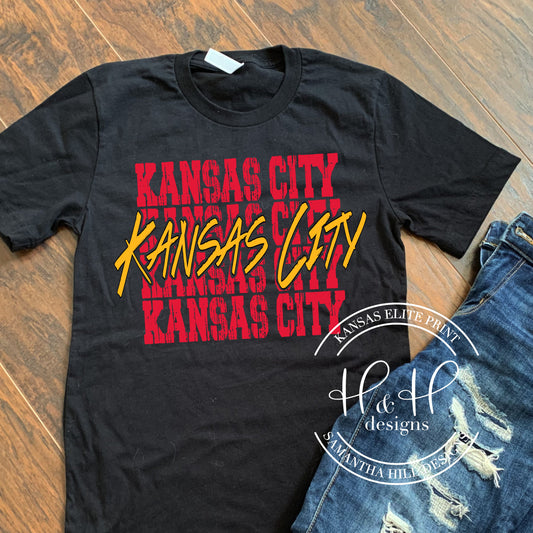 Kansas City Stack GOLD & Red