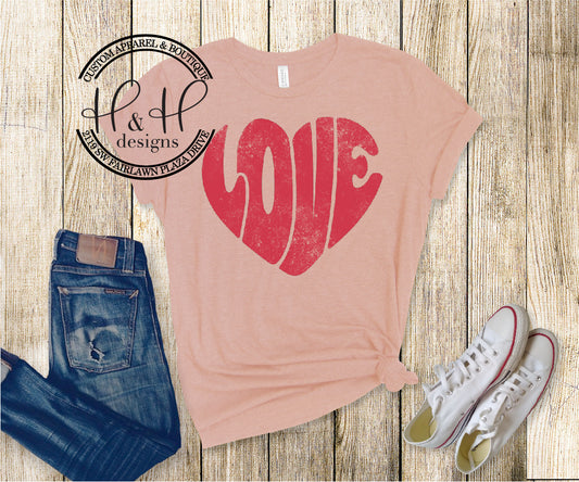 Distressed Love Heart - Valentine's Collection