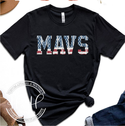 MAVS Patriotic Block - Mavericks Baseball
