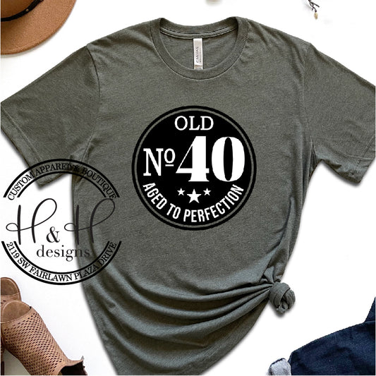 Old Number 40 Aged to Perfection - 30th Birthday