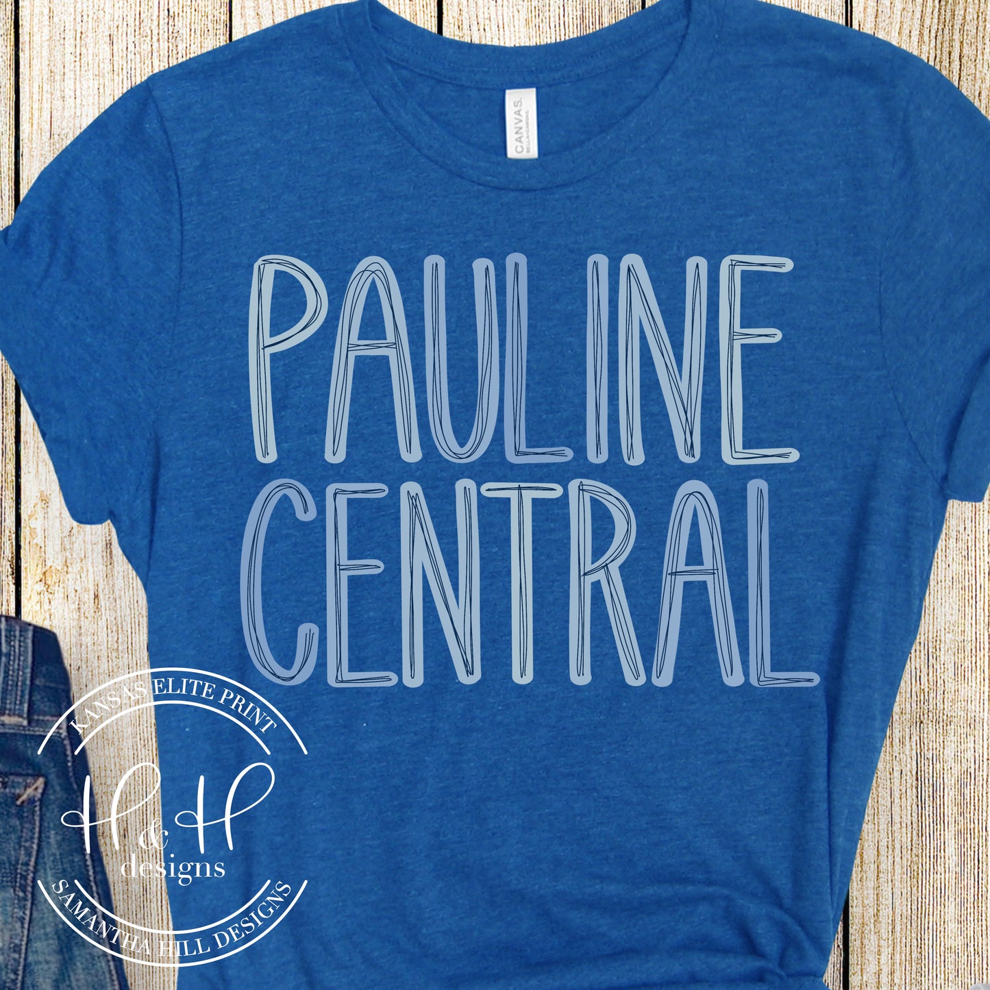 Pauline Central Blue Pastel Scribble