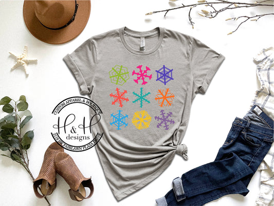 Rainbow Snowflakes