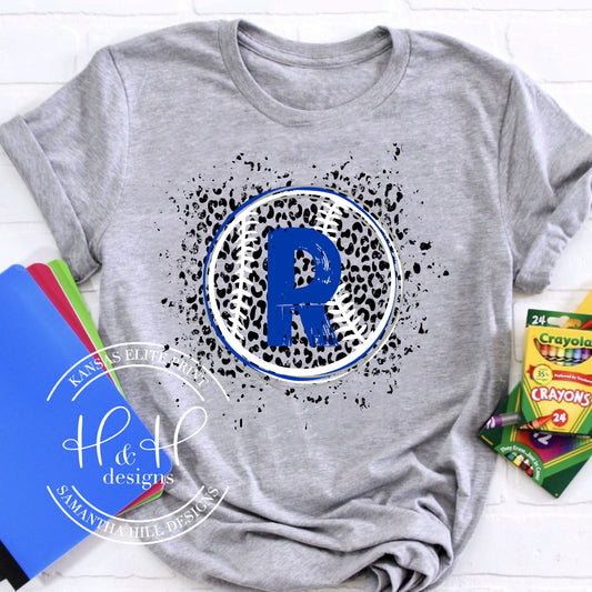 Royals R Leopard Splatter Baseball