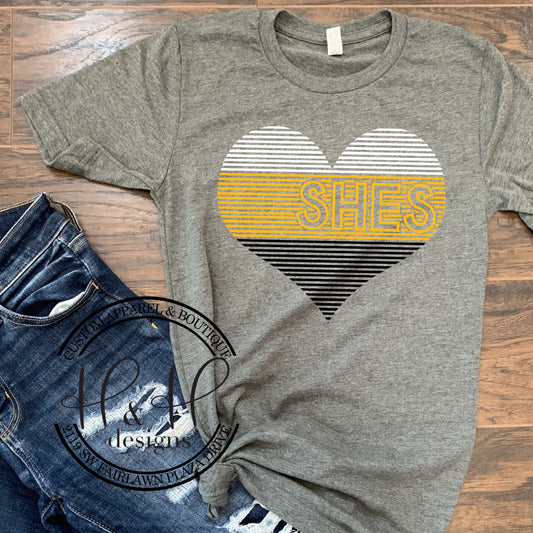 SHES Lined Heart - Shawnee Heights Elementary School