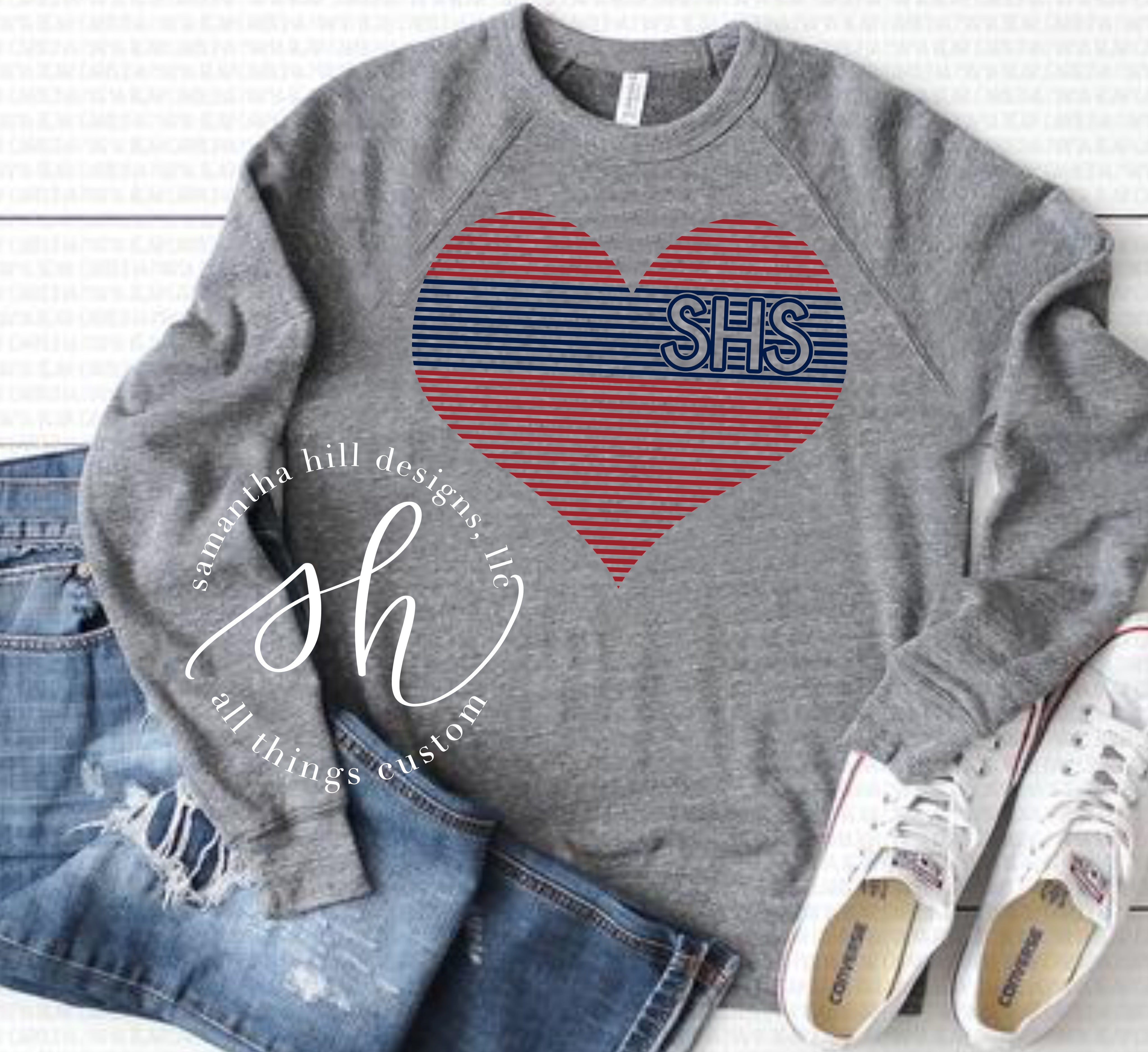 Shs Designs SHS lined heart – H&H Designs LLC