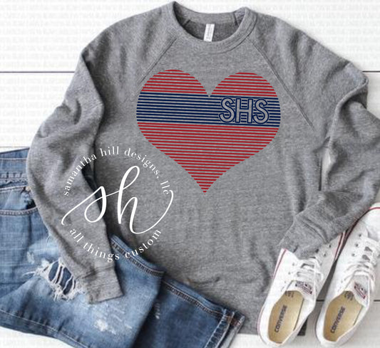 SHS lined heart