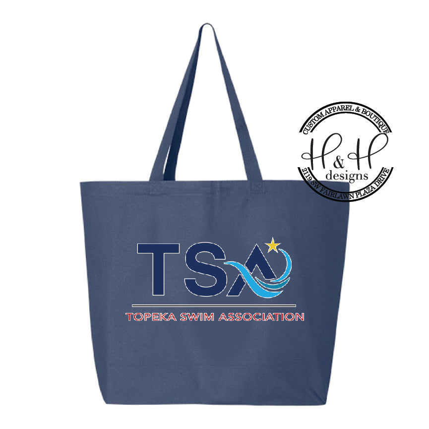 Large Tote Bag - Topeka Swim Association