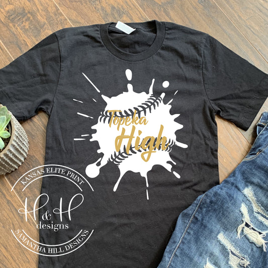 Topeka High Baseball Splatter