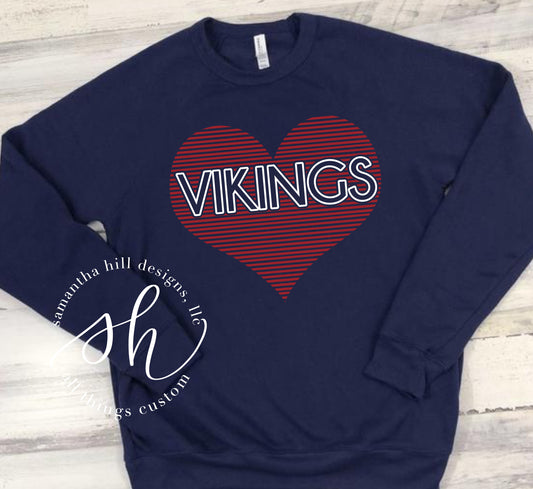 Vikings lined heart