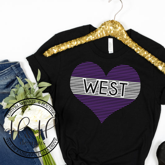 WEST Lined Heart - Topeka West