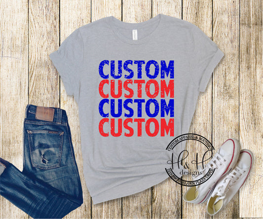 CUSTOM Distressed Team Stack