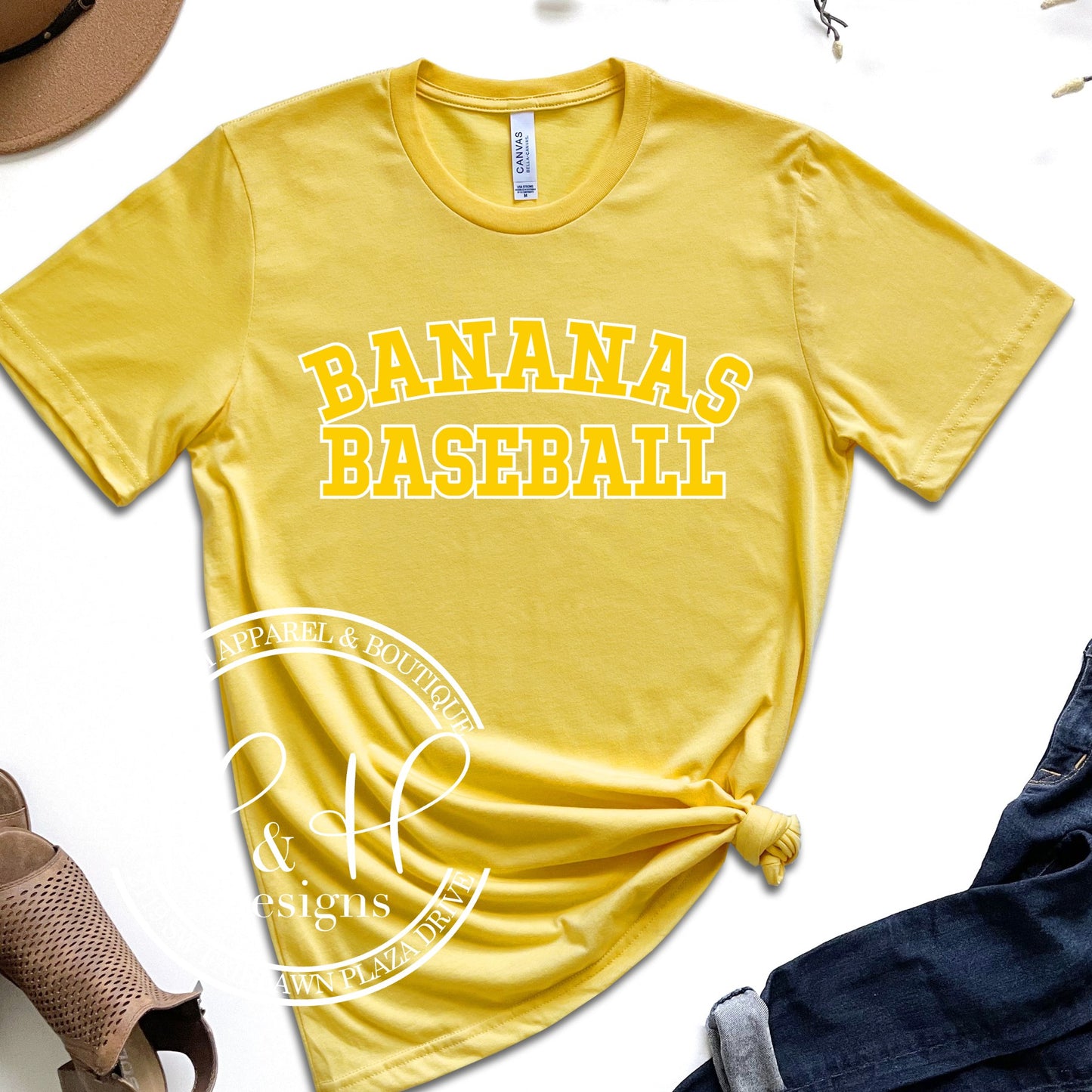 Bananas Baseball Mock Patch