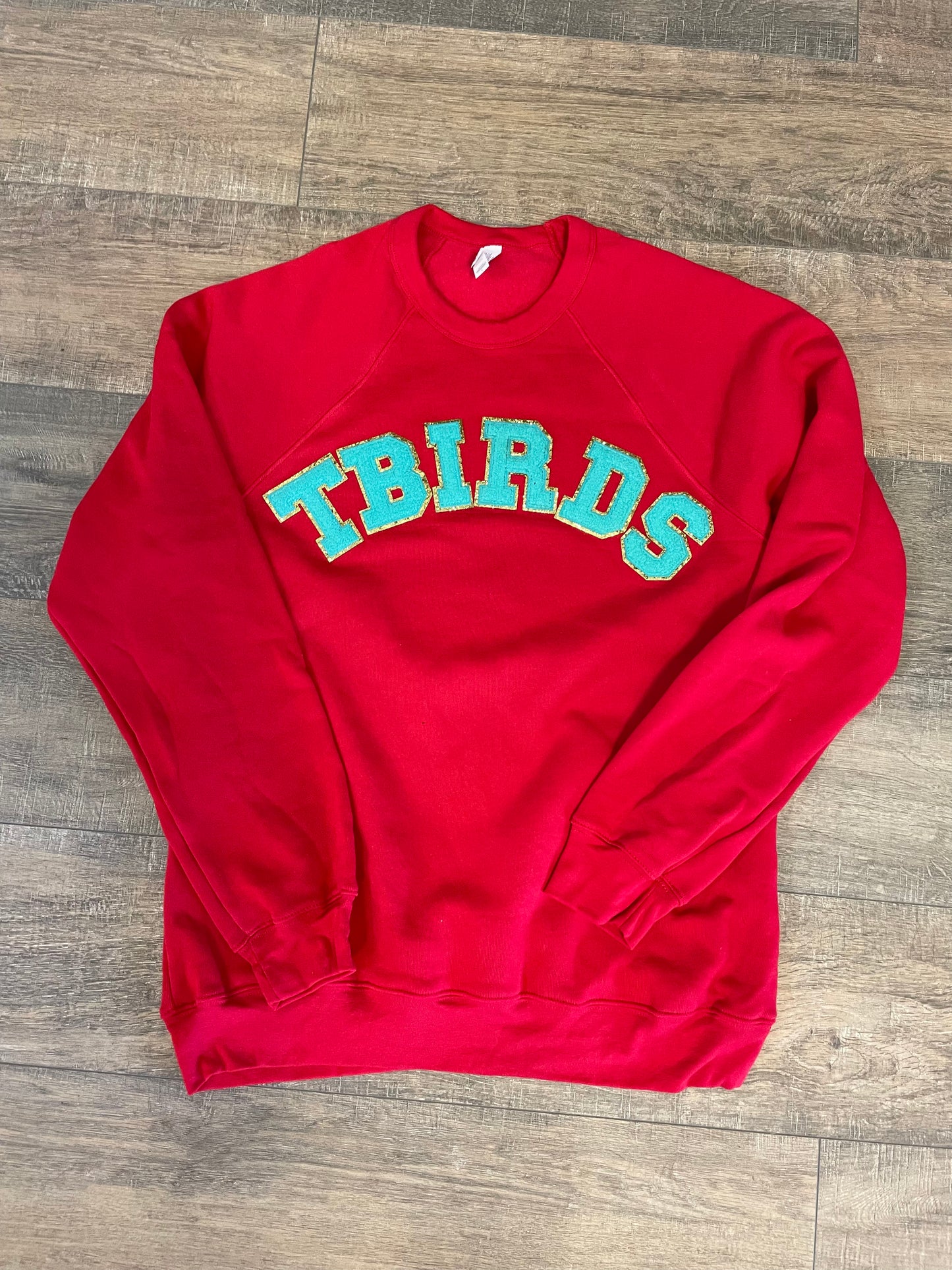 TBIRDS Patch Sweatshirt - Teal Patches