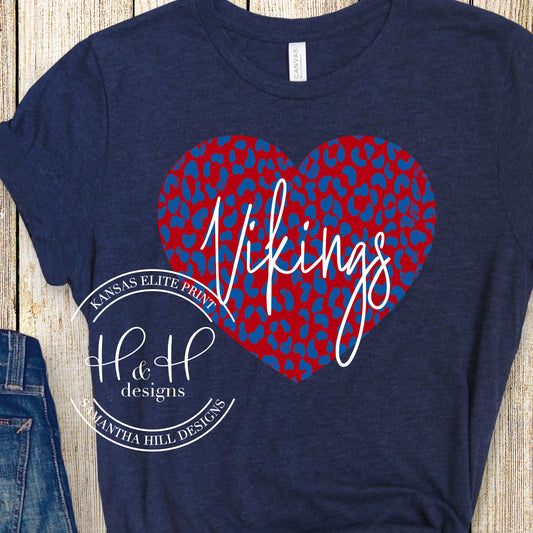 Vikings Distress Leopard Heart - Seaman