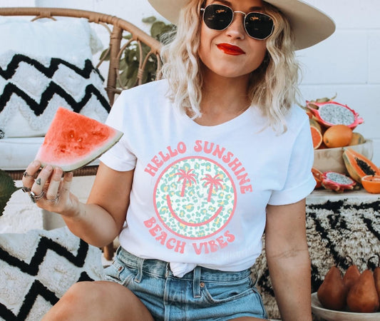 Hello Sunshine Beach Vibes Smiley