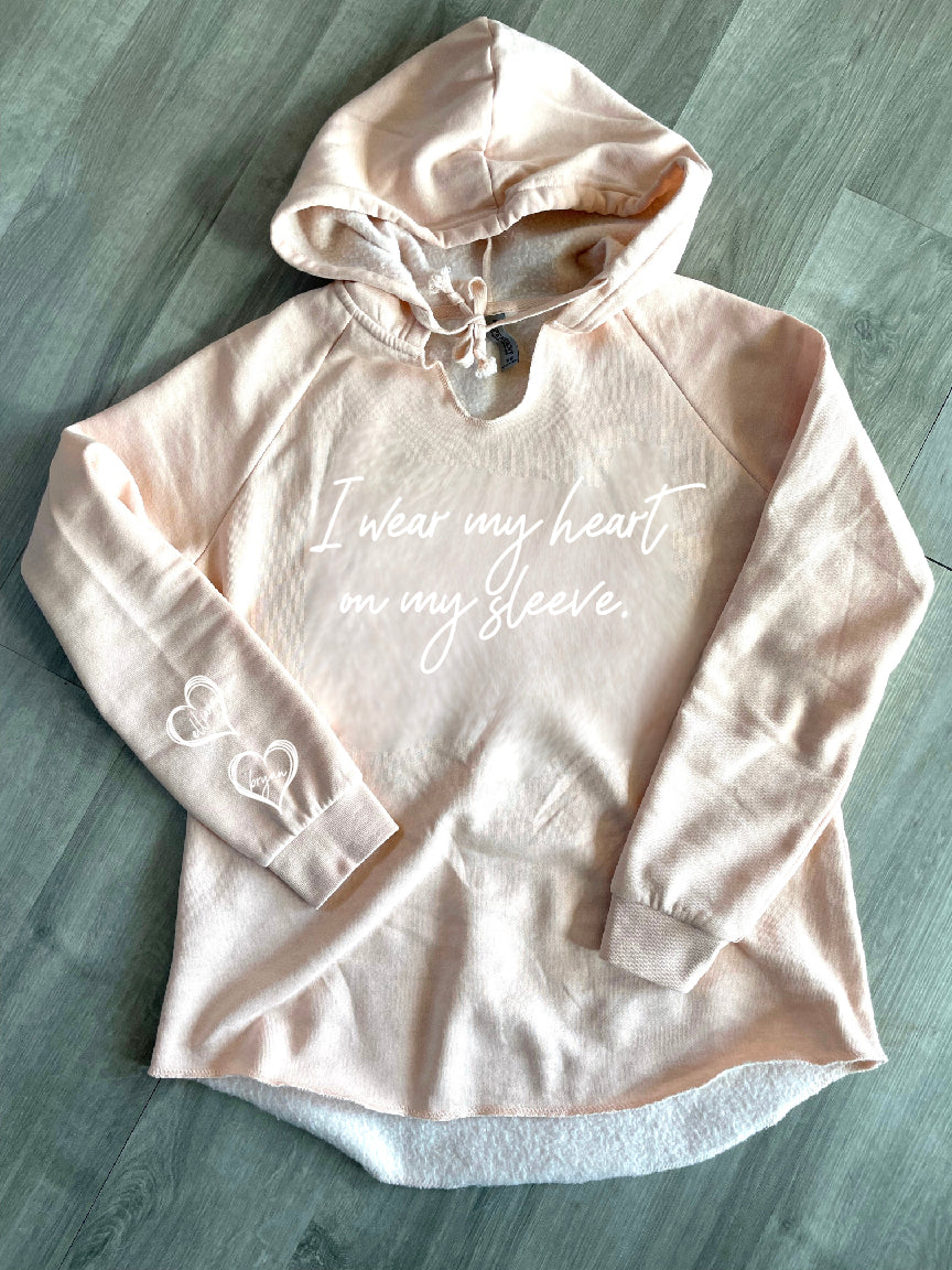 I wear my heart on my sleeve - Custom Name Sweatshirt