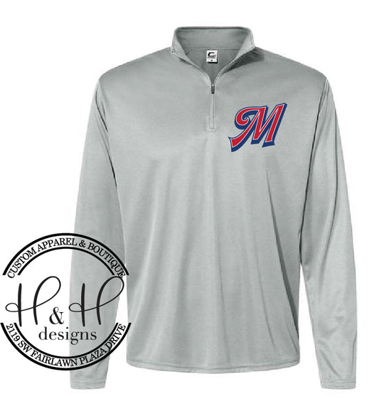 Mavs M Quarter Zip - Mavericks Baseball