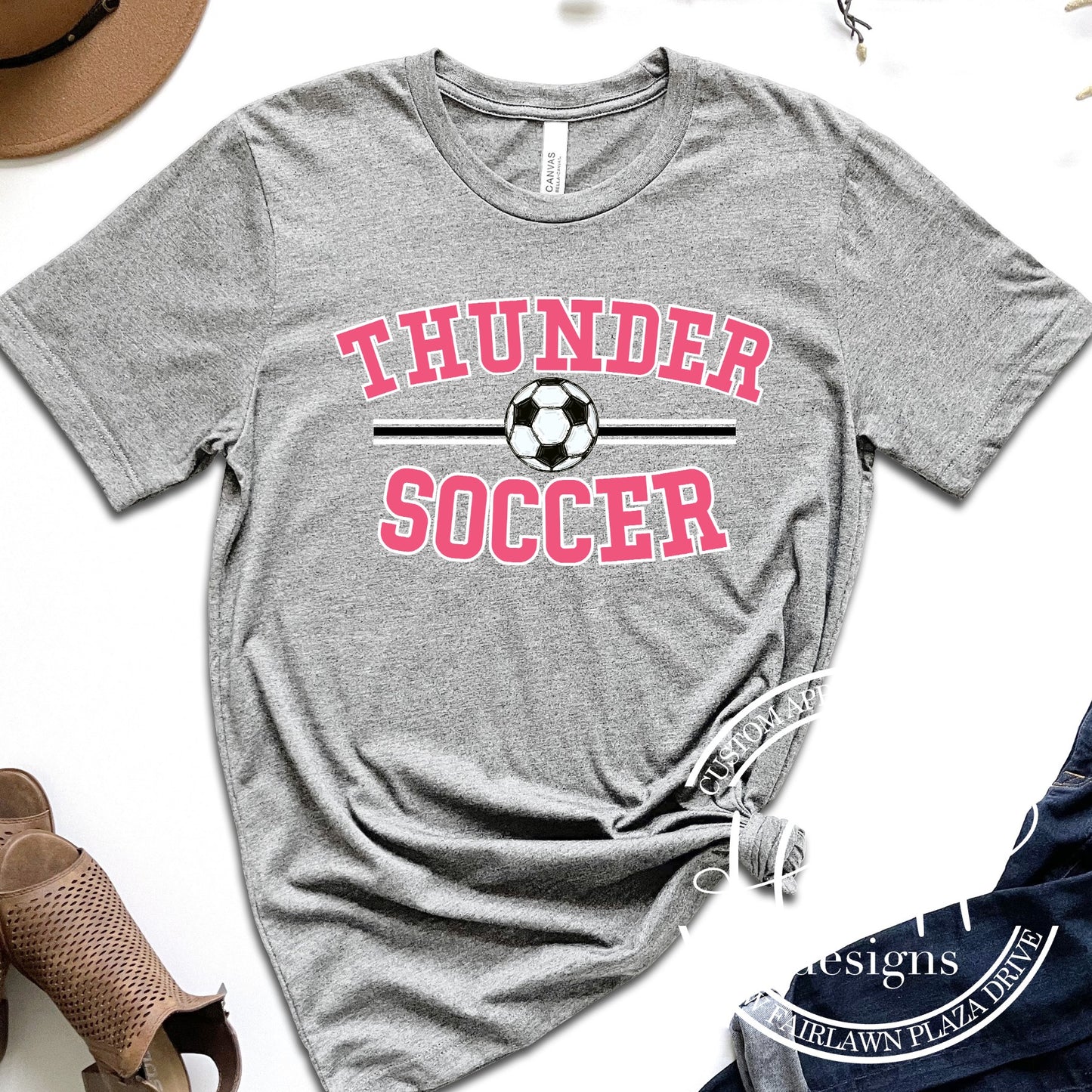 Thunder SOCCER Mock Patch Triple Lines - Topeka Thunder